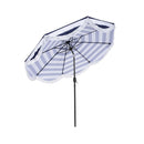 27Cm Patio Umbrella With Fringe Tassel Push Button Tilt For Garden