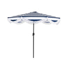 27Cm Patio Umbrella With Fringe Tassel Push Button Tilt For Garden