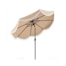 27Cm Patio Umbrella With Fringe Tassel Push Button Tilt For Garden
