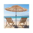 27Cm Solar Thatched Tiki Umbrella With 96 Led Lights 12 Modesnatural