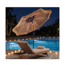 27Cm Solar Thatched Tiki Umbrella With 96 Led Lights 12 Modesnatural