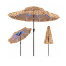27Cm Solar Thatched Tiki Umbrella With 96 Led Lights 12 Modesnatural