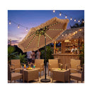 27Cm Solar Thatched Tiki Umbrella With 96 Led Lights 12 Modesnatural