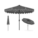 28Cm Solar Patio Umbrella With 24 Led Lights Outdoor Market Sunshade
