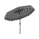 28Cm Solar Patio Umbrella With 24 Led Lights Outdoor Market Sunshade