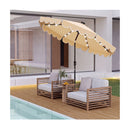 28Cm Solar Patio Umbrella With 24 Led Lights Outdoor Market Sunshade