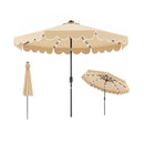 28Cm Solar Patio Umbrella With 24 Led Lights Outdoor Market Sunshade