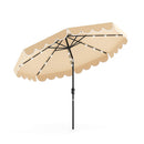 28Cm Solar Patio Umbrella With 24 Led Lights Outdoor Market Sunshade