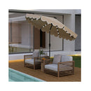28Cm Solar Patio Umbrella With 24 Led Lights Outdoor Market Sunshade