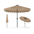 28Cm Solar Patio Umbrella With 24 Led Lights Outdoor Market Sunshade