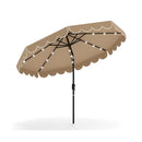 28Cm Solar Patio Umbrella With 24 Led Lights Outdoor Market Sunshade