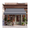 295X250Cm Retractable Patio Awning With Crank Handle Grey