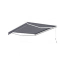 295X250Cm Retractable Patio Awning With Crank Handle Grey