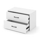 2 Drawer Stackable Storage Organizer With Anti Topping Kits White