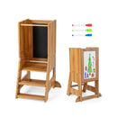 2 In 1 Baby Standing Tower With 3 Water Based Pens Natural