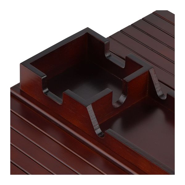 2 In 1 Bamboo Slide Away Sofa Armrest Tray Cup Phone Holder