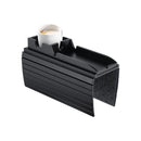 2 In 1 Bamboo Slide Away Sofa Armrest Tray Cup Phone Holder