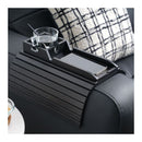 2 In 1 Bamboo Slide Away Sofa Armrest Tray Cup Phone Holder