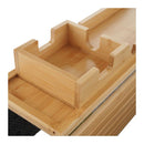 2 In 1 Bamboo Slide Away Sofa Armrest Tray Cup Phone Holder