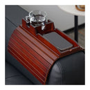 2 In 1 Bamboo Slide Away Sofa Armrest Tray Cup Phone Holder