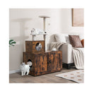 2 In 1 Cat Tree With Litter Box Enclosure And Sisal Scratching Brown