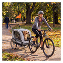 2 In 1 Dog Bike Trailer With Universal Bicycle Coupler And Front Wheel