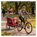 2 In 1 Dog Bike Trailer With Universal Bicycle Coupler And Front Wheel