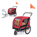 2 In 1 Dog Bike Trailer With Universal Bicycle Coupler And Front Wheel