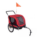 2 In 1 Dog Bike Trailer With Universal Bicycle Coupler And Front Wheel