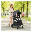 2 In 1 Foldable Baby Stroller With Reversible Seat And Backrest Grey
