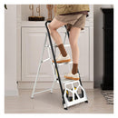 2In1 Folding Hand Truck And Ladder With Anti Slip Pedals Rubber Wheels