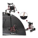 2 In 1 Folding Rollator Walker With Reversible Backrest