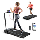 2In1 Folding Treadmill With Remote App Control And Led Display Black
