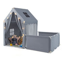 2 In 1 Kids Play Tent With Playpen And Washable Cotton Mat