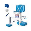 2 In 1 Pool Basketball Hoop And Pool Volleyball Net With Weighted Base