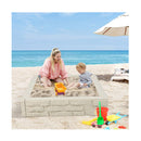 2 In 1 Sandbox With Waterproof Oxford Fabric Cover White