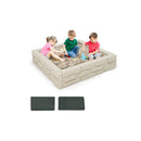 2 In 1 Sandbox With Waterproof Oxford Fabric Cover White