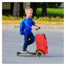 2 In 1 Skateboard Luggage With 3 Color Lighted Wheel For Kids