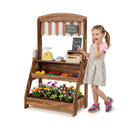 2 In 1 Wooden Mud Kitchen And Market Stand With 25 Accessories