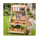 2 In 1 Wooden Mud Kitchen And Market Stand With 25 Accessories