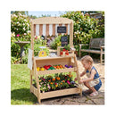 2 In 1 Wooden Mud Kitchen And Market Stand With 25 Accessories