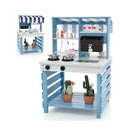 2 In 1 Wooden Mud Kitchen Double Sided Kids Kitchen Playset Blue