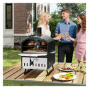 2 Layer Outdoor Pizza Oven With Stone Peel Grill Racks Black