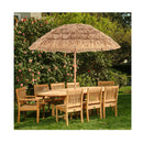 2M Thatched Tiki Umbrella With Foldable Stand Natural