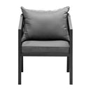 2X Outdoor Chairs Steel Frame Padded Seat