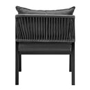 2X Outdoor Chairs Steel Frame Padded Seat