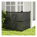2 Pack 114X114 Cm Air Conditioner Fence Panel With Metal Ground Stakes