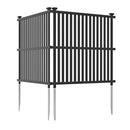 2 Pack 114X114 Cm Air Conditioner Fence Panel With Metal Ground Stakes