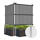 2 Pack 114X114 Cm Air Conditioner Fence Panel With Metal Ground Stakes