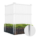 2 Pack 114X114 Cm Air Conditioner Fence Panel With Metal Ground Stakes